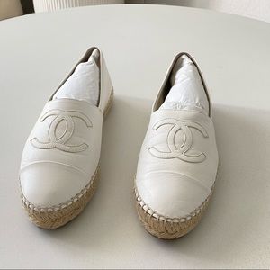 Chanel Lambskin Espadrilles Shoes - Luxurious & Timeless Footwear - White